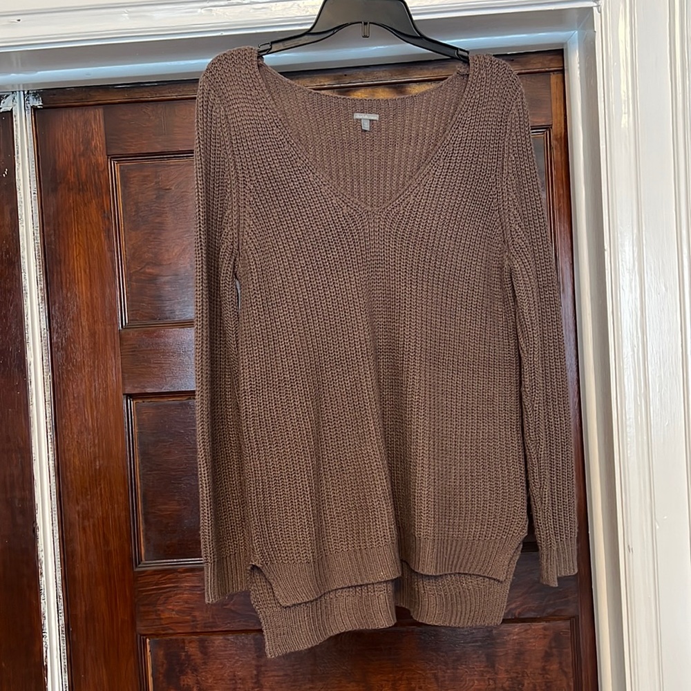 Plum / Purple V Neck Sweater